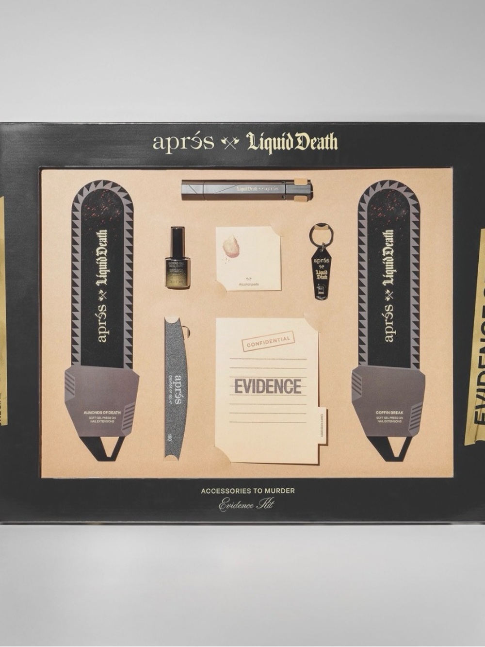 APRÉS X LIQUID DEATH PRESS-ON NAIL KIT - LIMITED EDITION